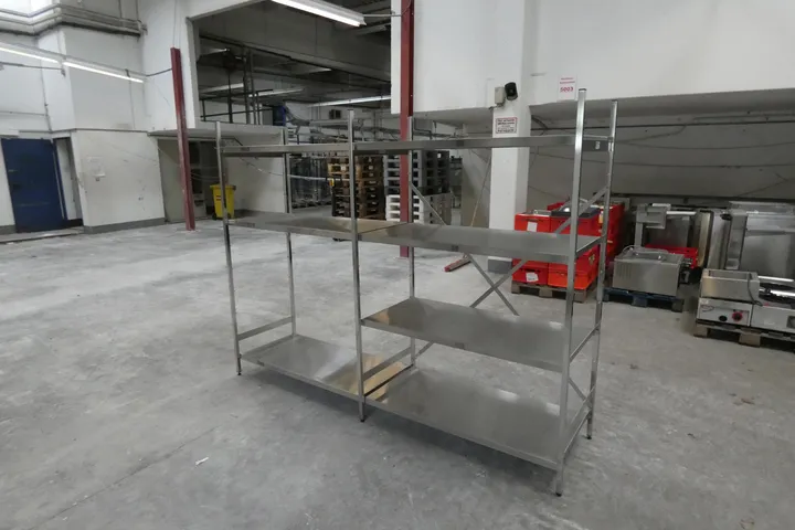 Kohlhoff Edelstahl-Regalsystem Maße in cm: ca. 238x59x181